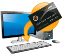 Credit settlement services for computer-based websites.