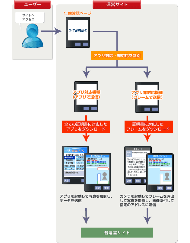 年齢認証の流れ